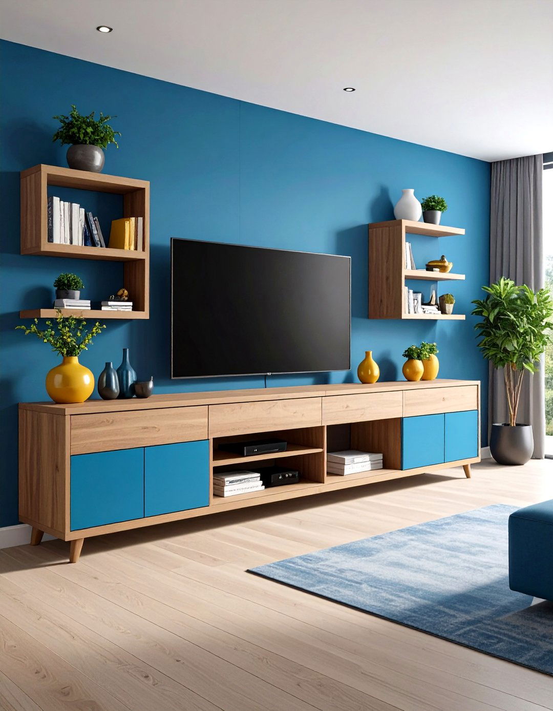 Under TV Storage Bench - 20 Small Living Room Ideas With Tv