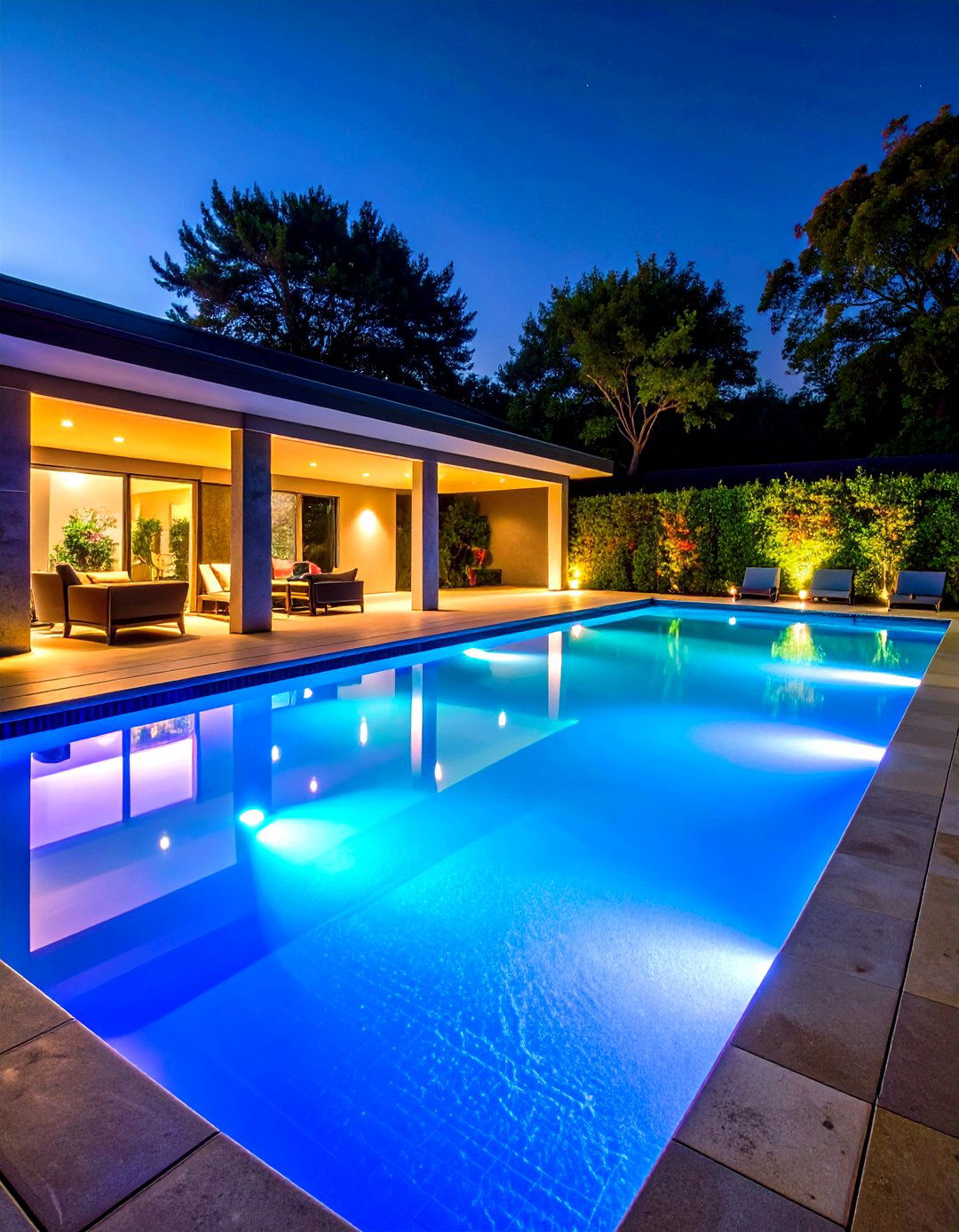 Underwater LED Pool Lighting - 20 Pool Decor Ideas