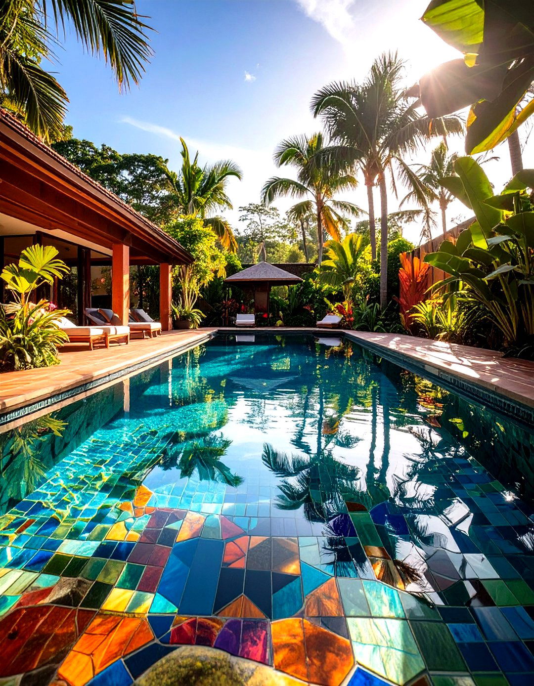 Underwater Mosaic Accents - 20 Small Inground Pool Ideas