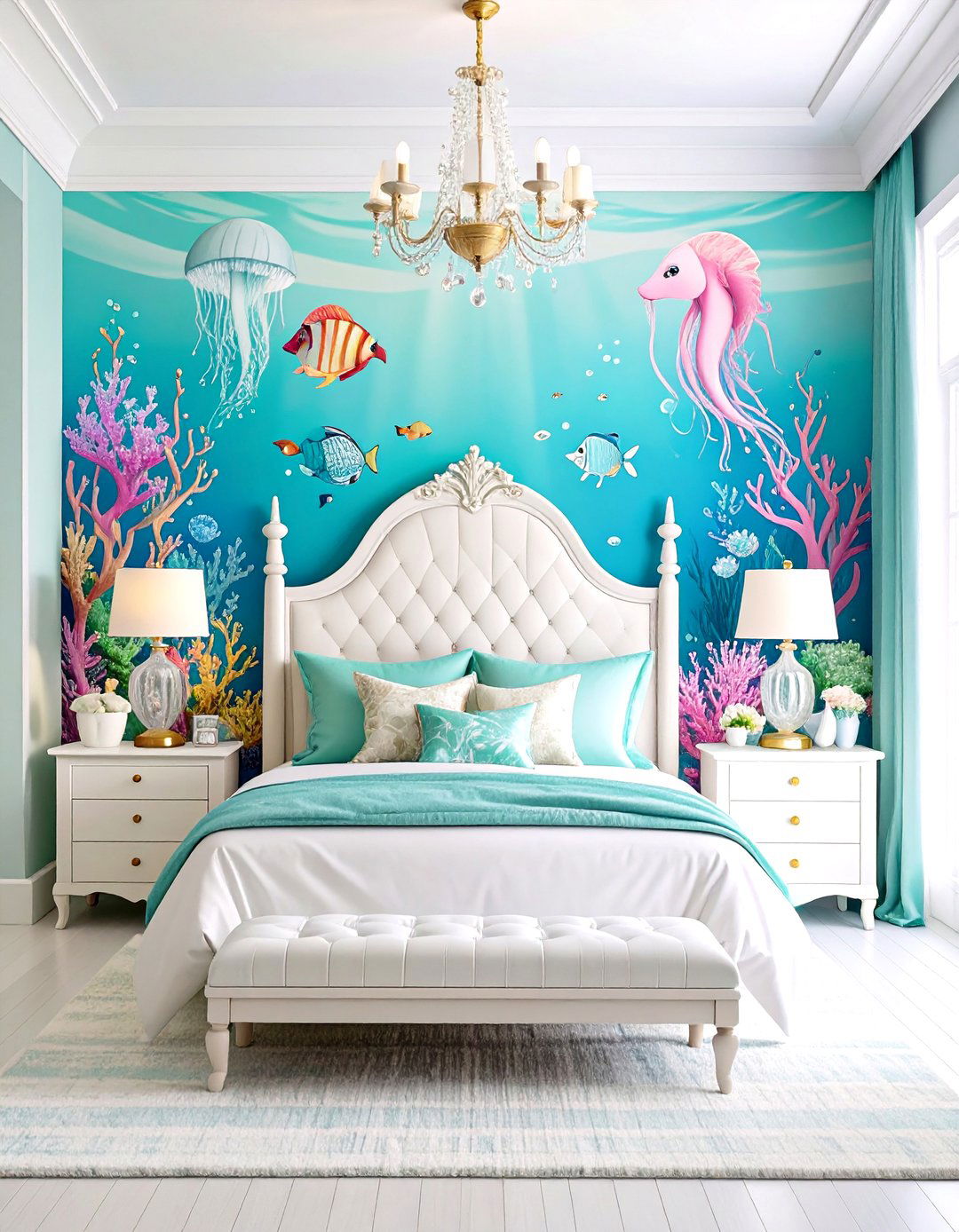 Underwater Mural Art - 20 Underwater Mermaid Bedroom Ideas