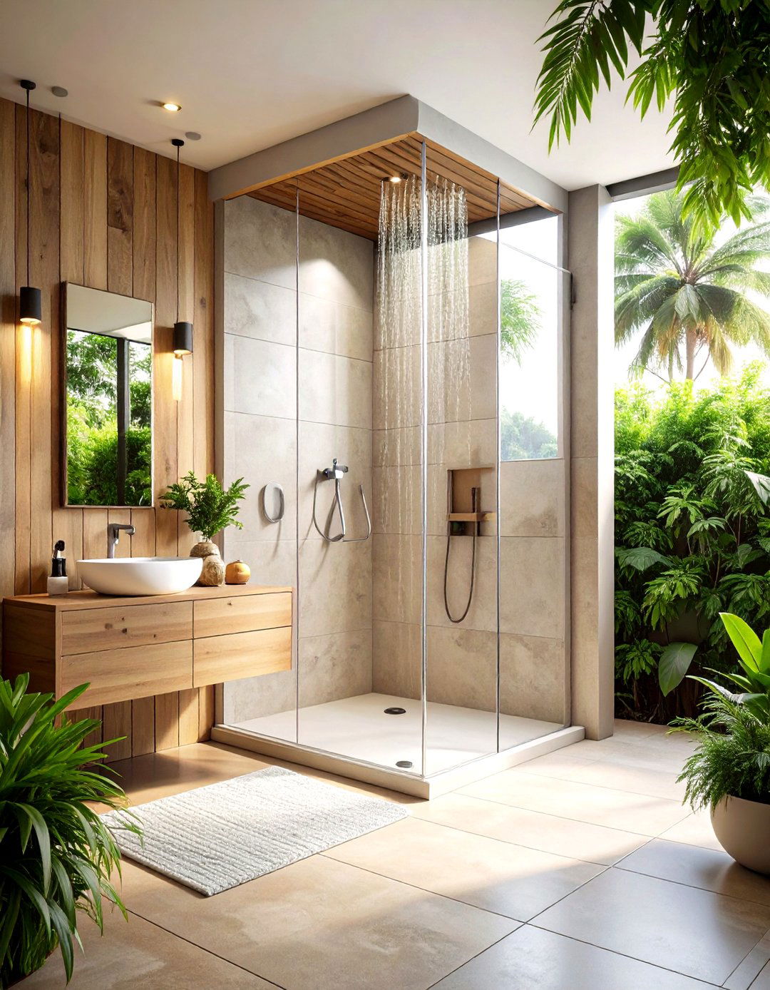 Universal Design Wide Clearances - 20 Half-wall Shower Ideas