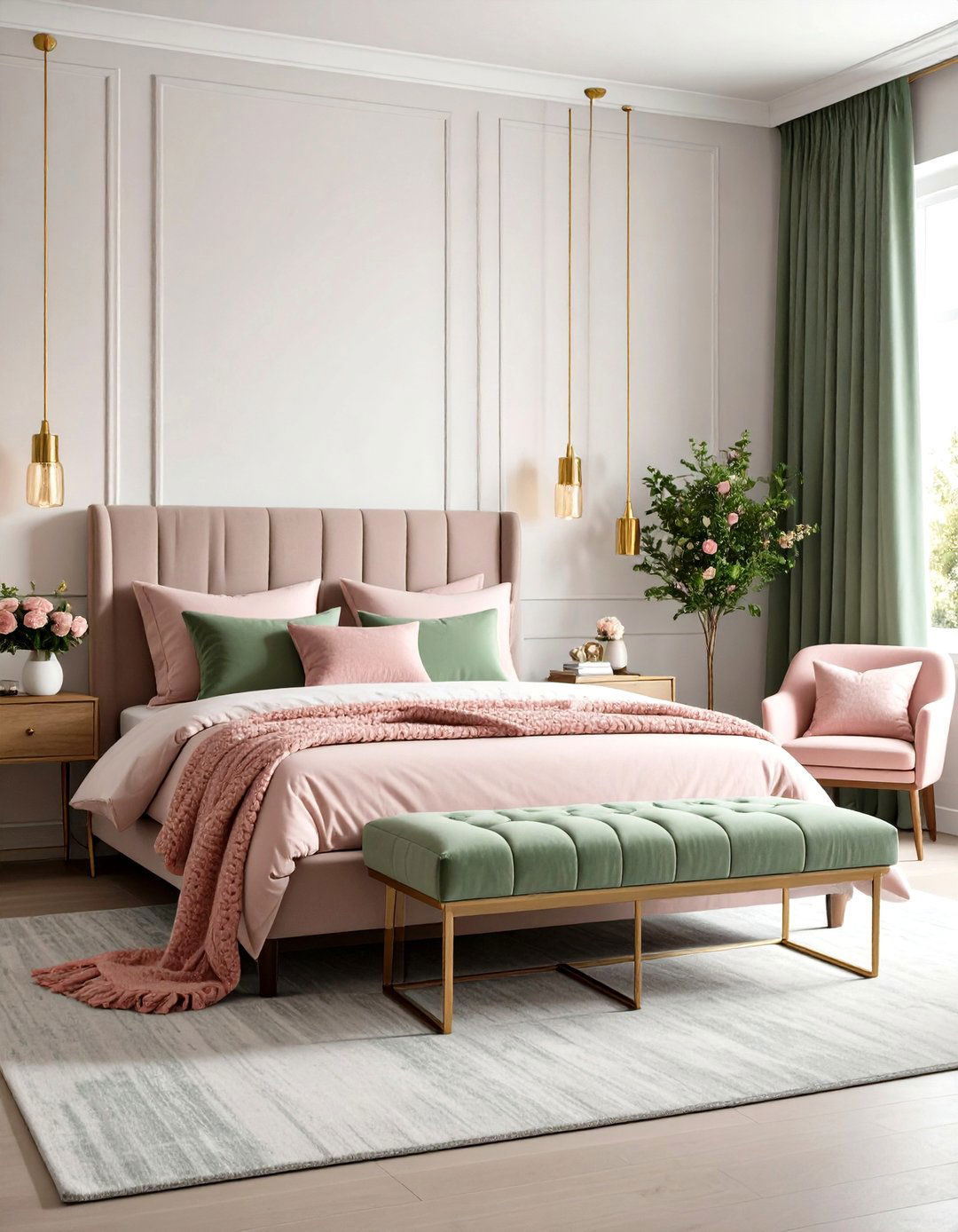 Unlike Pure Pastels Dusty Rose and Sage Green Create Adult Calm - 20 Dusty Rose Bedroom Ideas