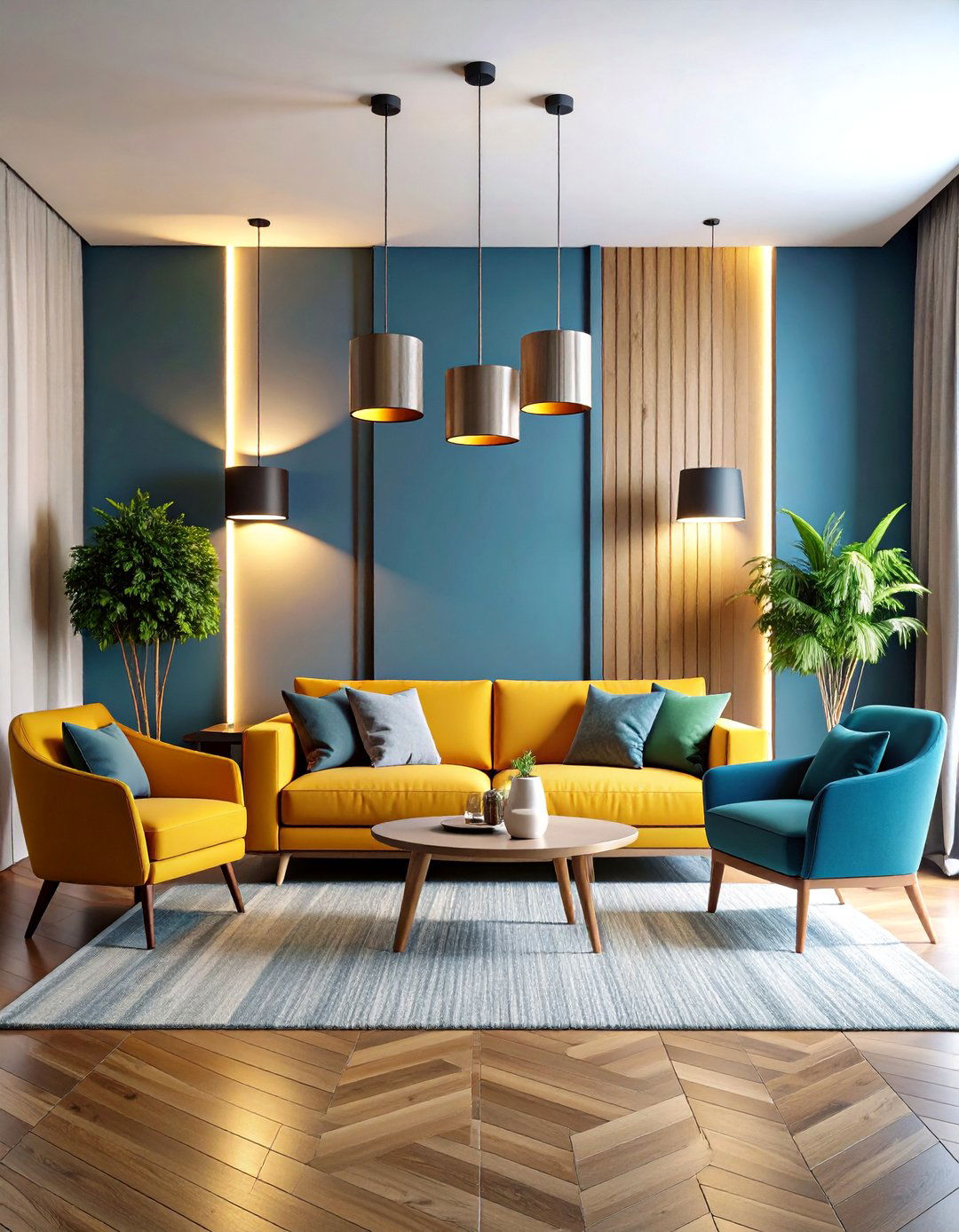 Up Down Living Room Wall Lighting Ideas for Ambient Glow Effects - 20 Living Room Wall Lighting Ideas