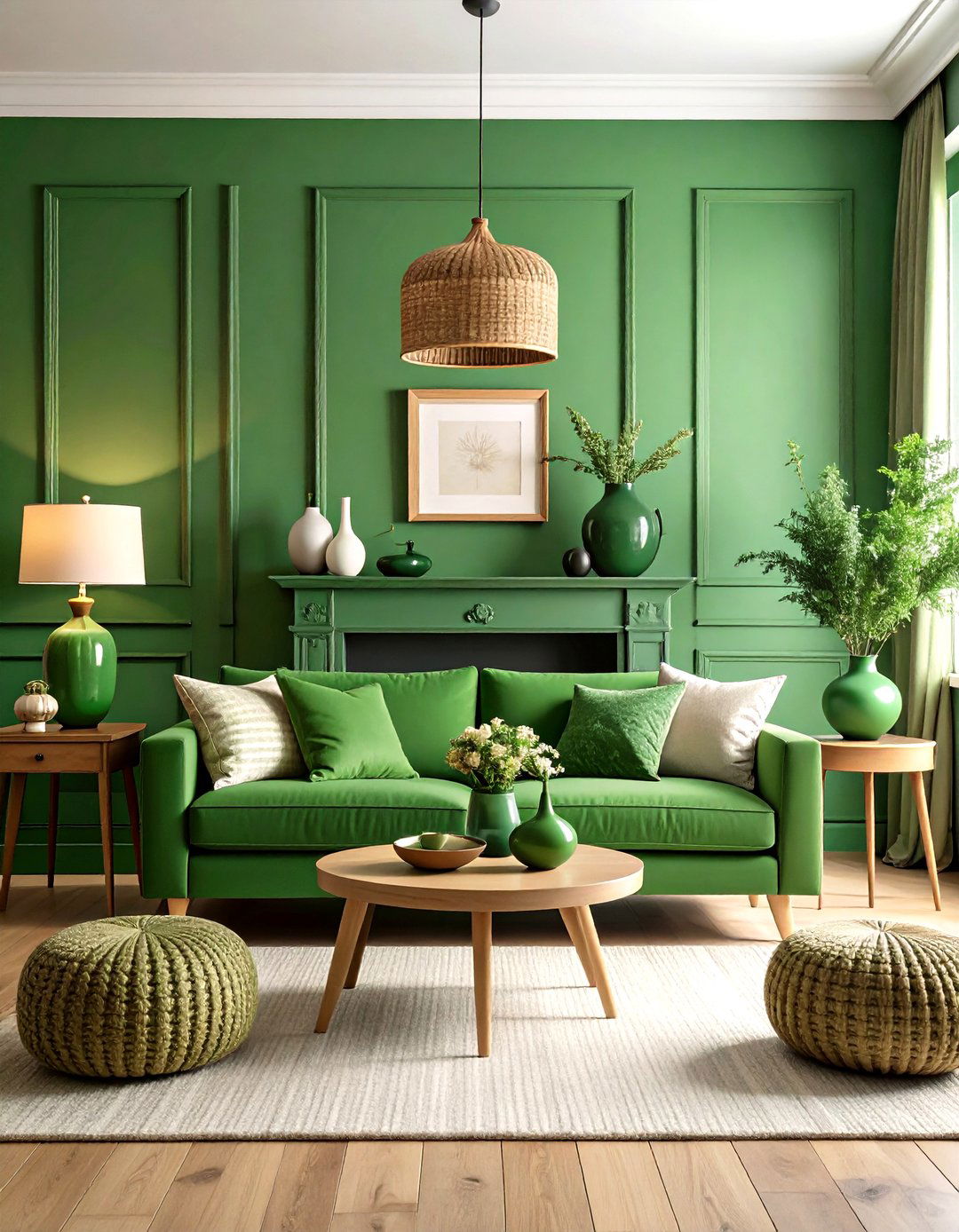 Upcycled Accessories Personalize a Green Living Room on a Budget - 20 Green Living Room Ideas