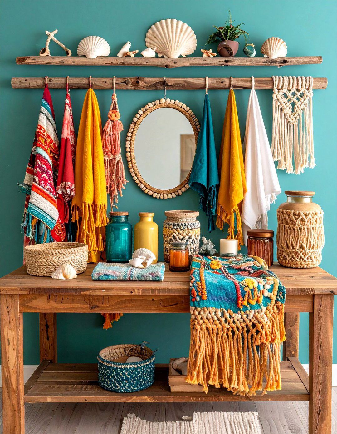 Upcycled Boho Tropical Accessories - 20 Bohemian Tropical Bohemian Decor Ideas