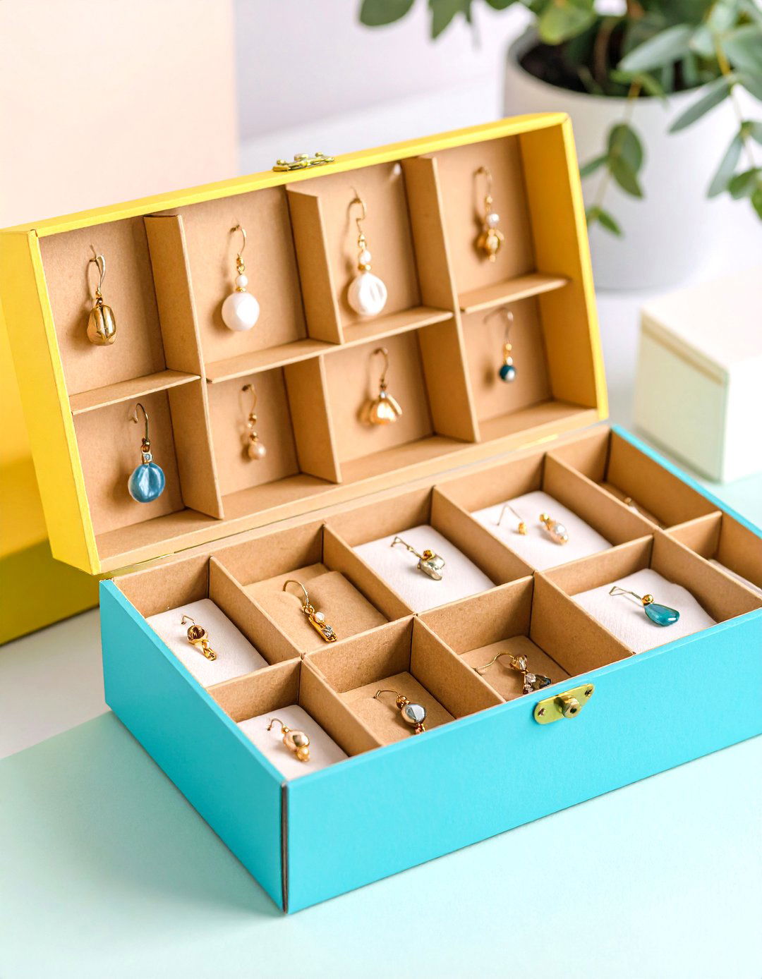 Upcycled Egg Carton Earring Storage - 20 Earring Storage Ideas