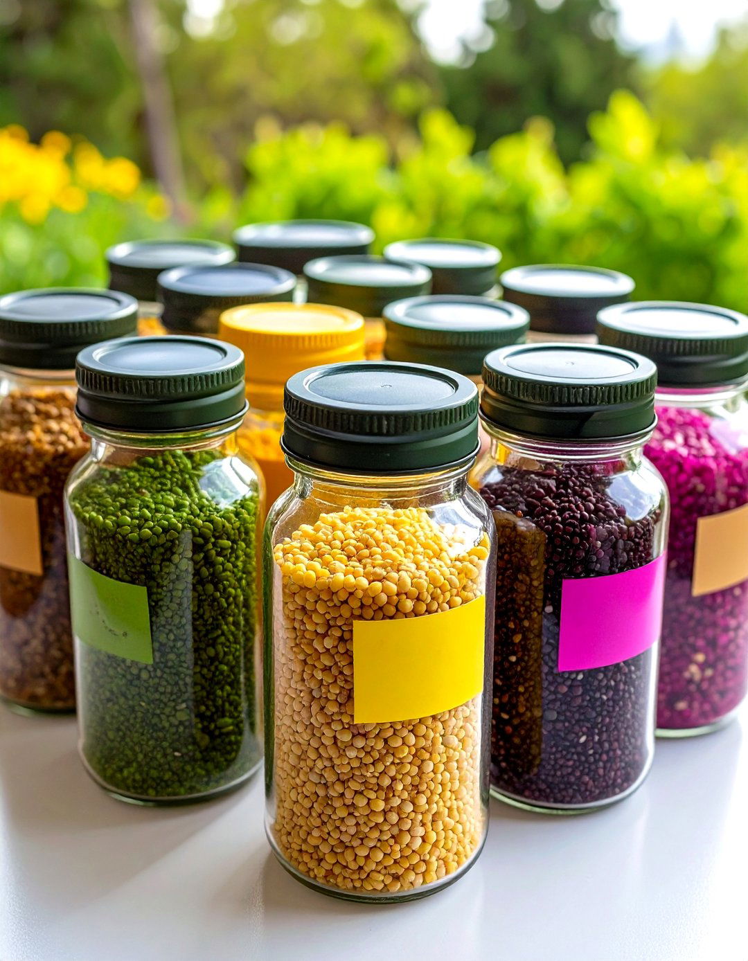 Upcycled Jelly or Spaghetti Jars - 20 Seed Storage Ideas