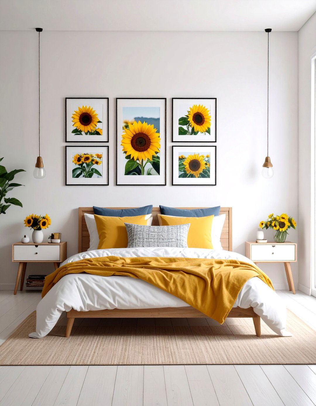 Upcycled Sunflower Decor - 20 Sunflower Bedroom Ideas