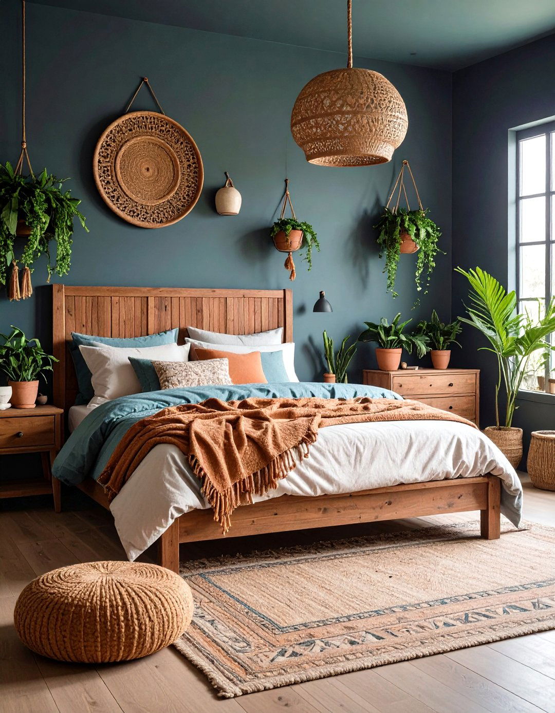Upcycled Treasures Sustain the Bedroom Story - 20 Dark Boho Bedroom Ideas