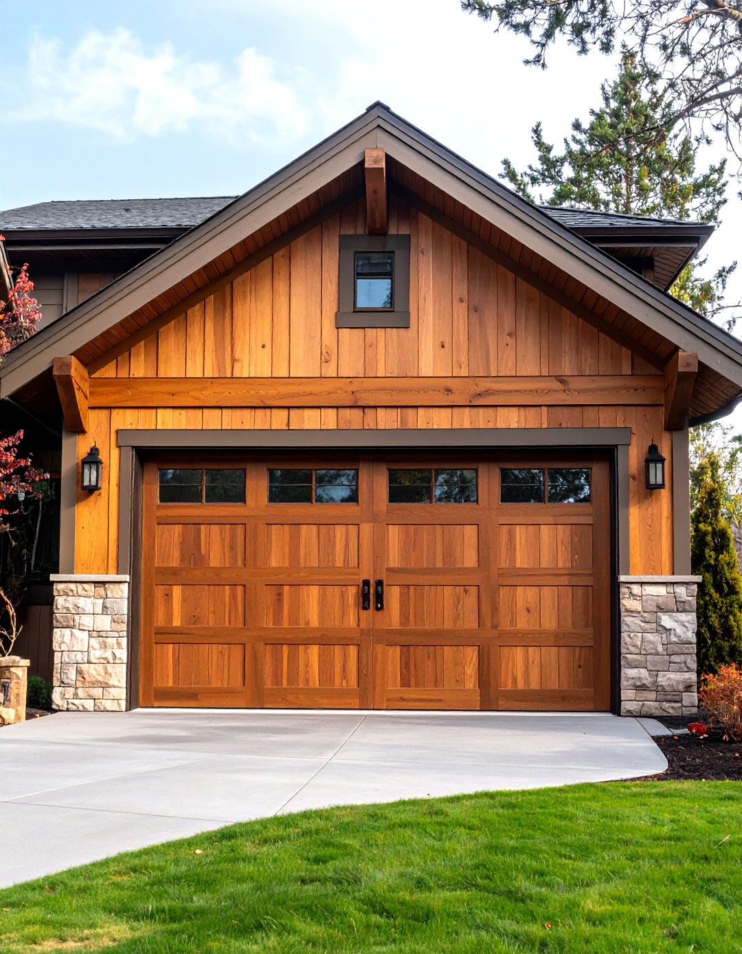 Upgrade the Garage Door as a Focal Point - 20 Curb Appeal Inspiration for Ranch Homes