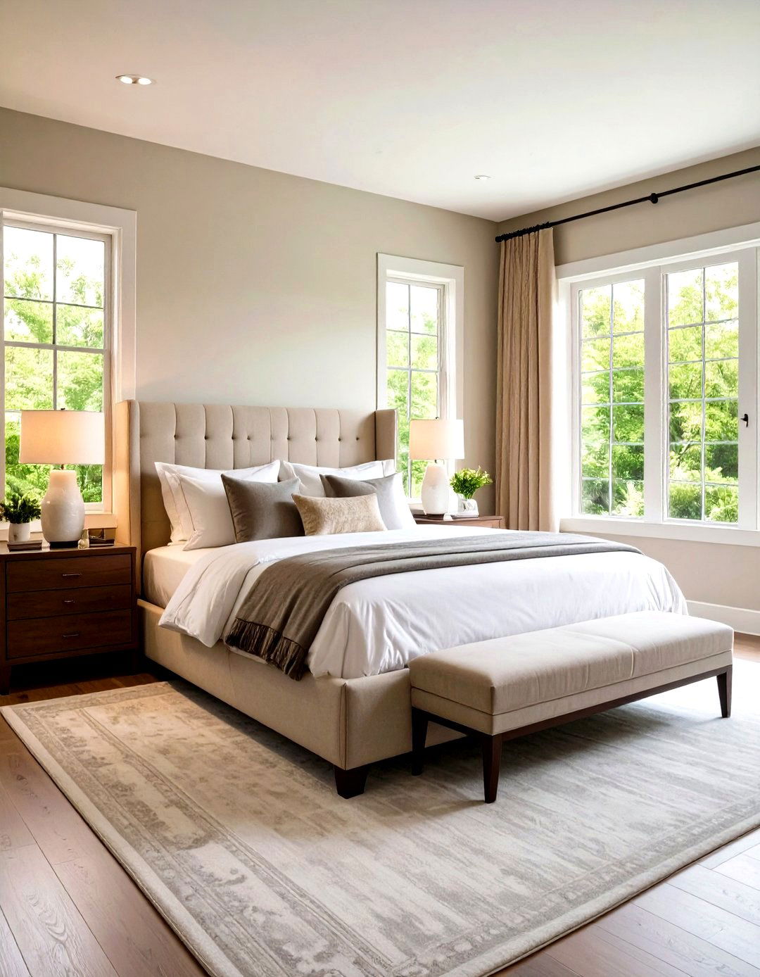 Upholstered Corner Bed with Wraparound Headboard - 20 Corner Bed Ideas