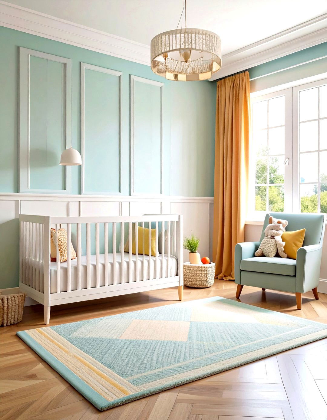 Upholstered Fabric Wainscoting - 20 Wainscoting Nursery Ideas