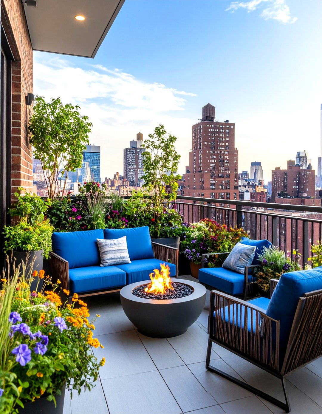 Urban Balcony Outdoor Living Room - 20 Outdoor Living Room Ideas