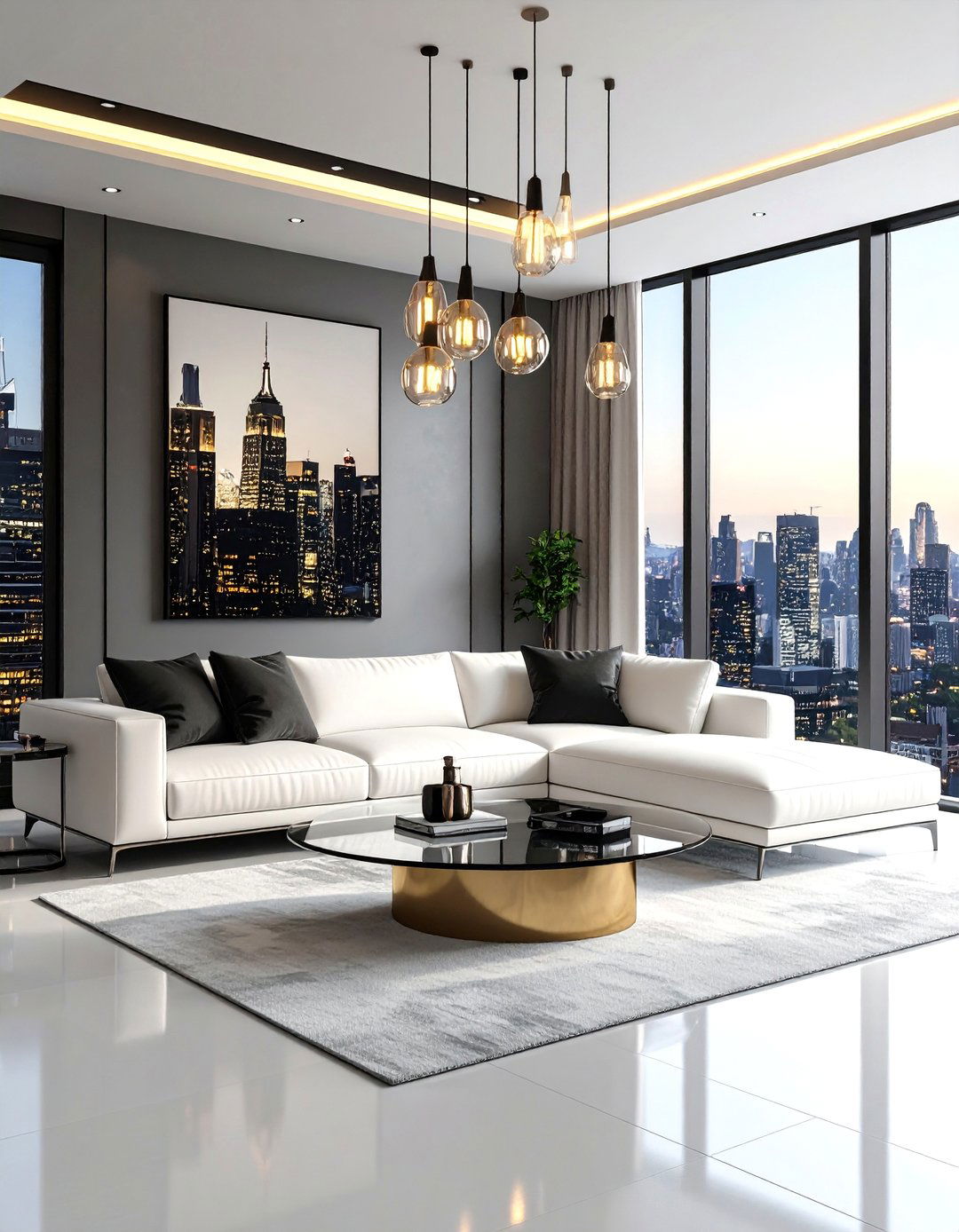Urban Contemporary Grey Walls Black Trim Living Room - 20 living room grey walls black trim
