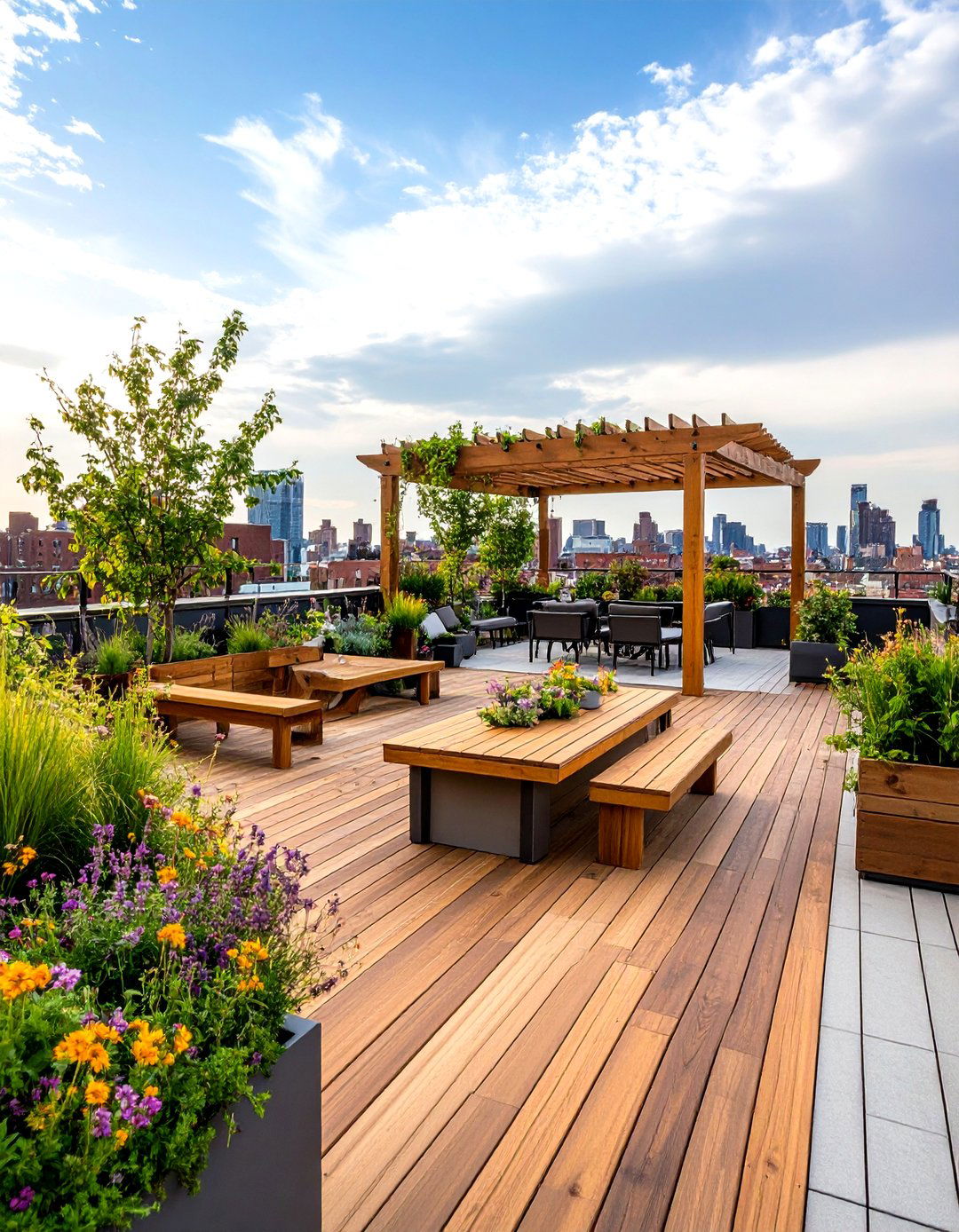 Urban Garden Oasis Rooftop Deck - 20 Rooftop Deck Ideas