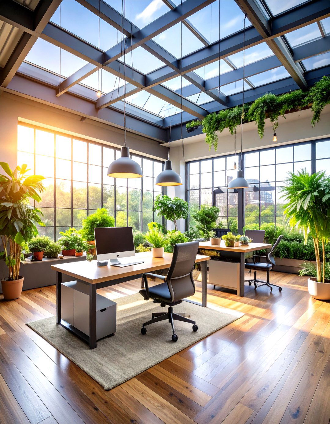 Urban Greenhouse Loft Office Garden - 20 Loft Office Ideas