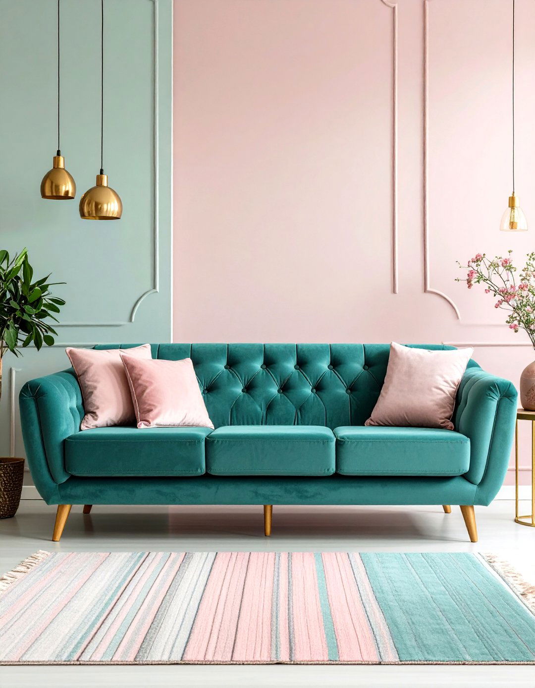 Urban Loft Industrial - 20 Teal Couch Living Room Ideas