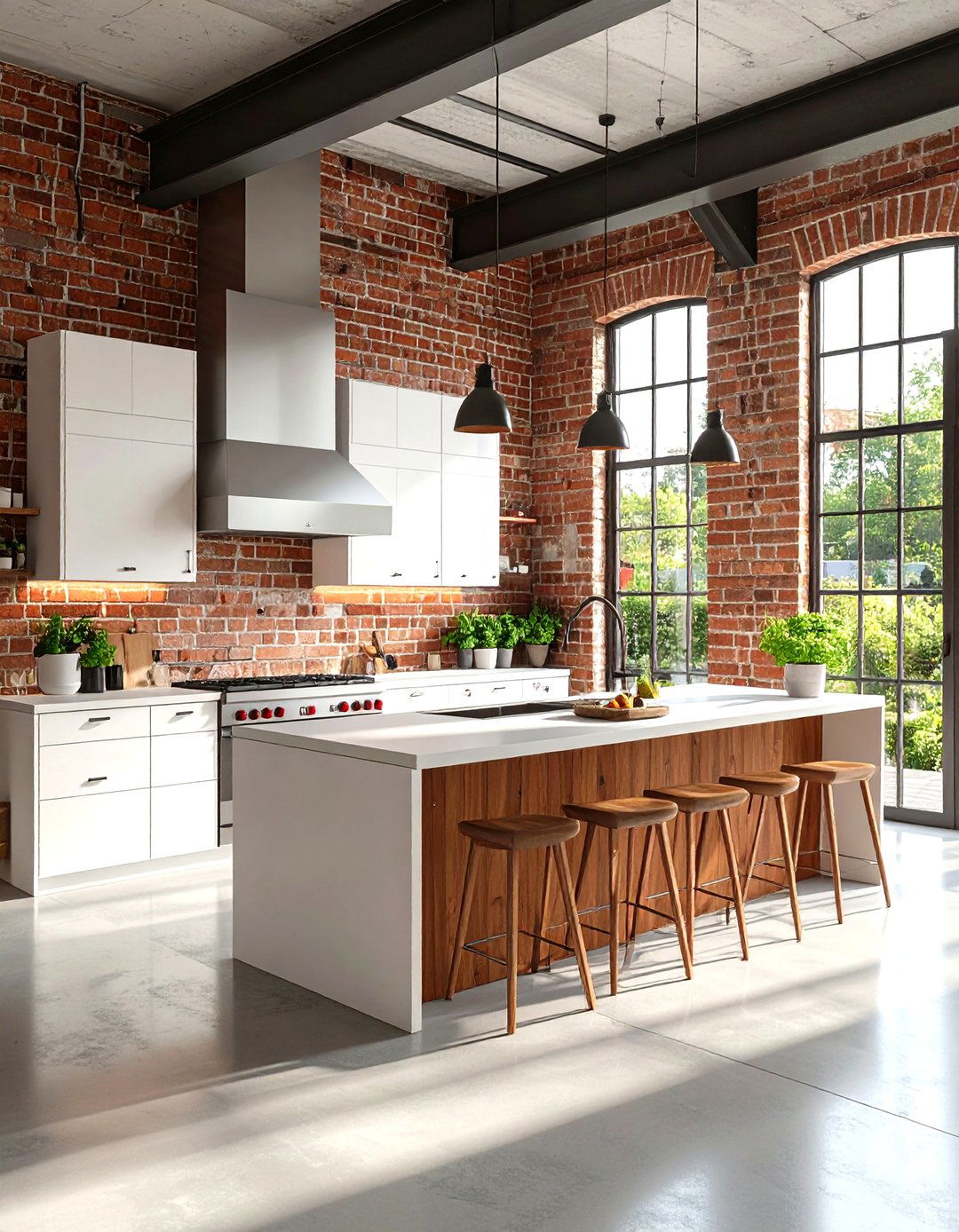 Urban Loft Kitchen With White Appliances - 20 Kitchen With White Appliances Ideas