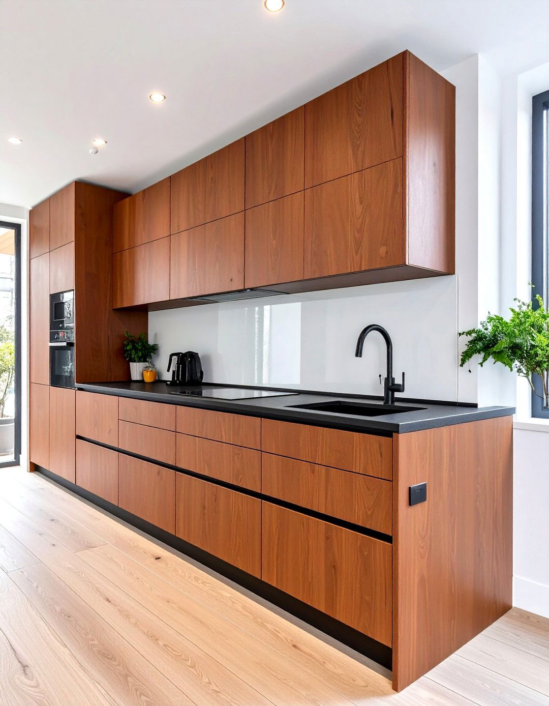 Urban Minimalist Brown Kitchen Cabinets With Black Countertops - 20 Brown Kitchen Cabinets With Black Countertops