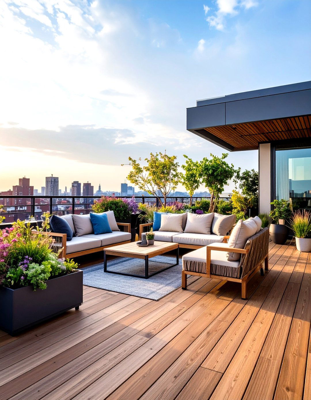 Urban Rooftop Modern Front Porch Terrace - 20 Modern Front Porch Ideas