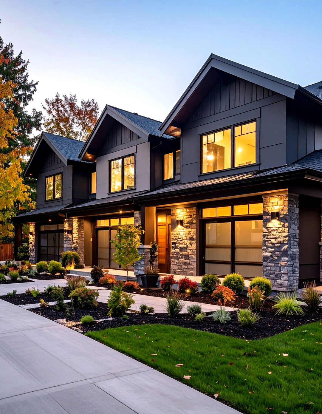 Urban Row House Goes Slate Grey - 20 Dark Grey House Exterior Ideas