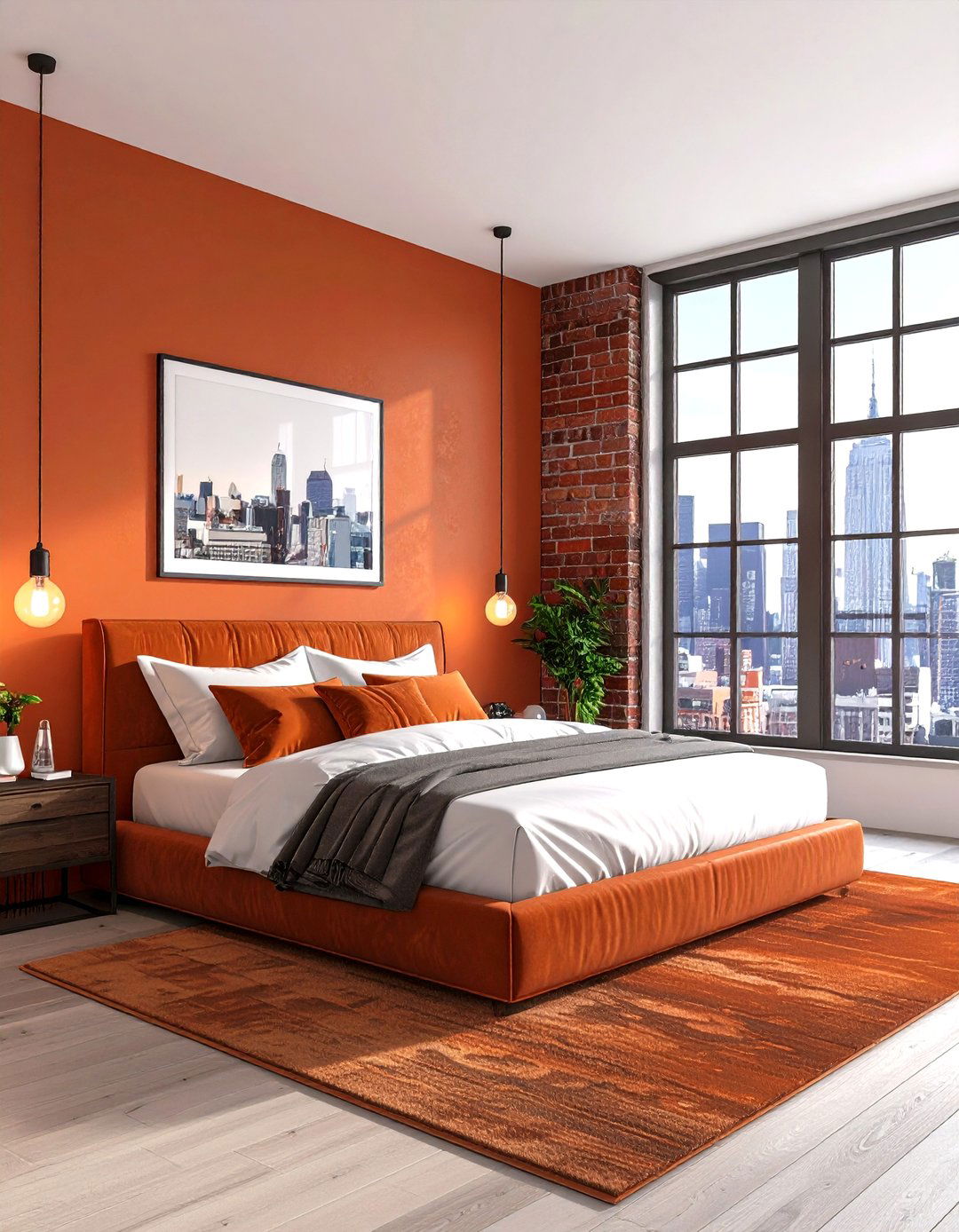 Urban Rust Bedroom Sophistication - 20 Rust Bedroom Ideas