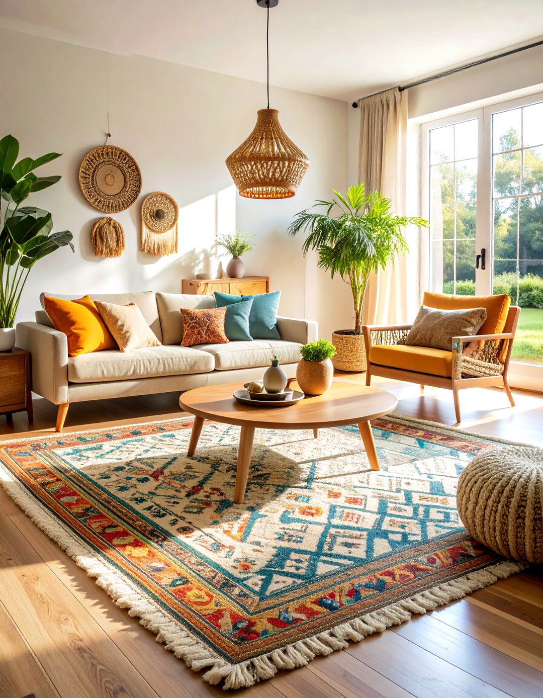 Use Area Rugs to Define Zones - 20 Small Living Room Ideas