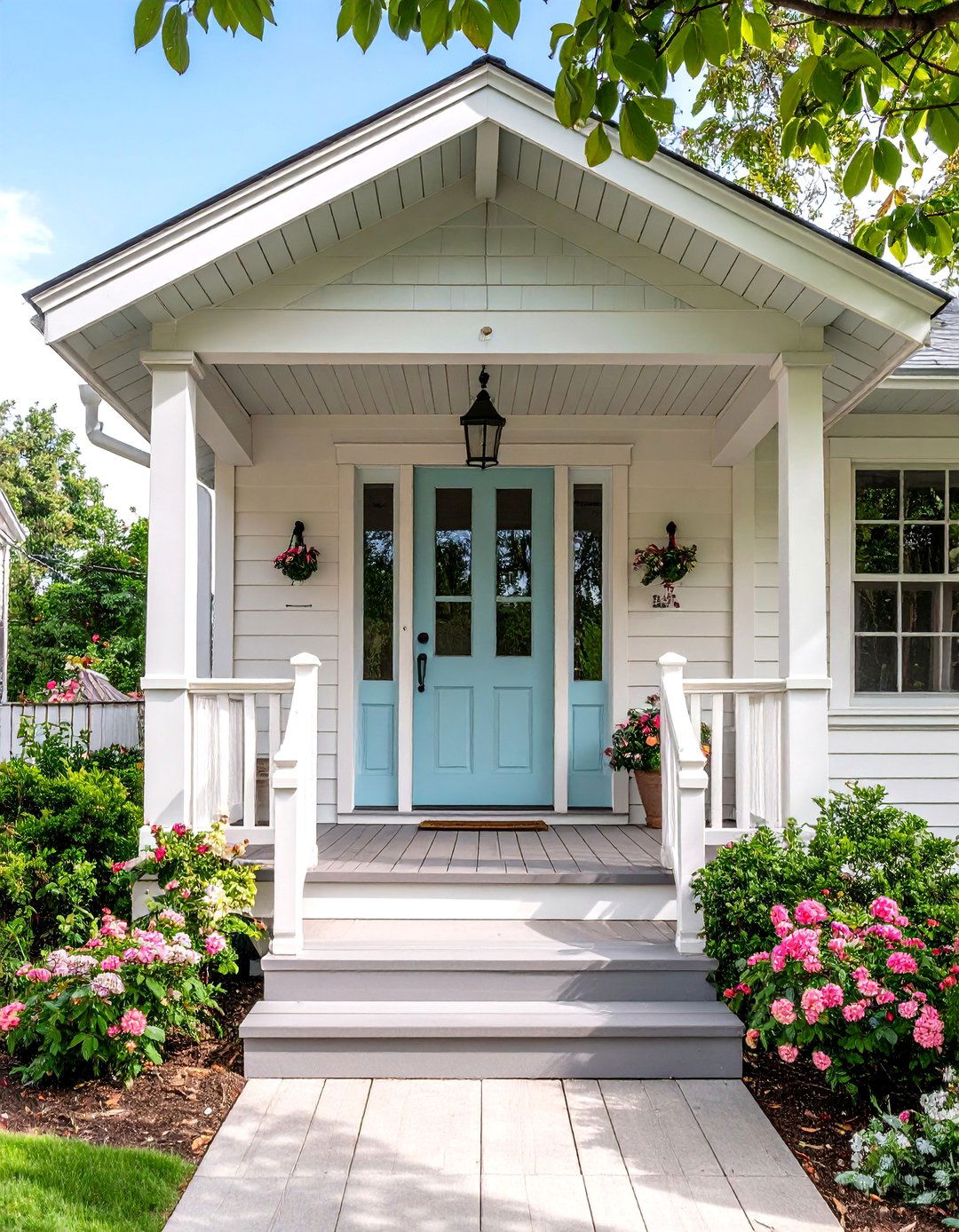 Use Color to Trick the Eye - 20 Small Front Porch Ideas