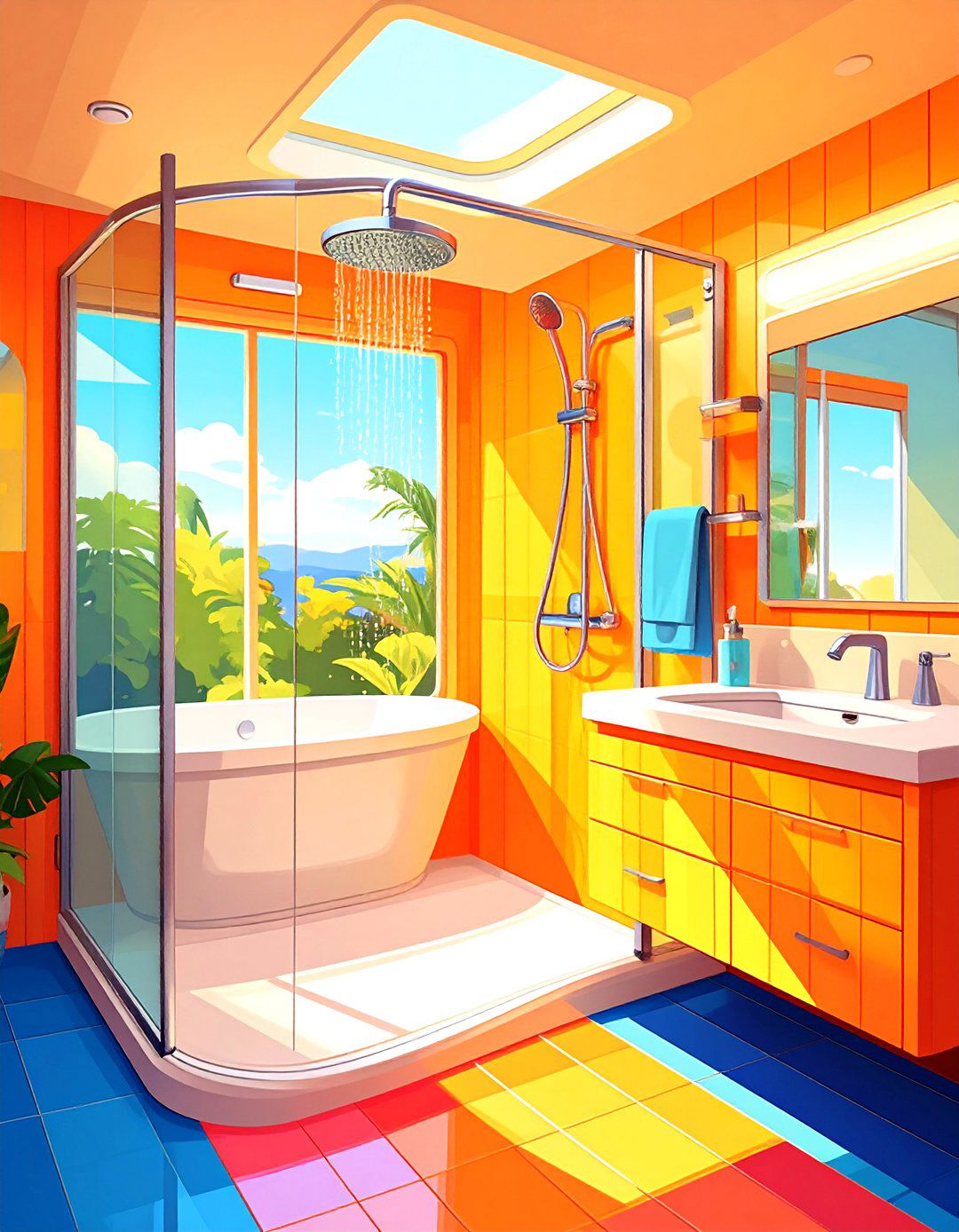 Use Curved or Expandable Shower Rods to Increase Shower Space - 20 Small Rv Bathroom Ideas