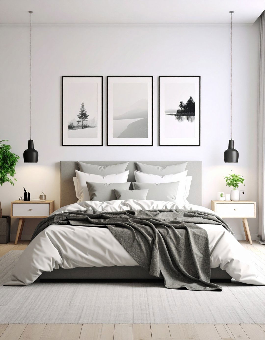 Use Minimalist Artwork and Decor - 20 Scandinavian Bedroom Ideas
