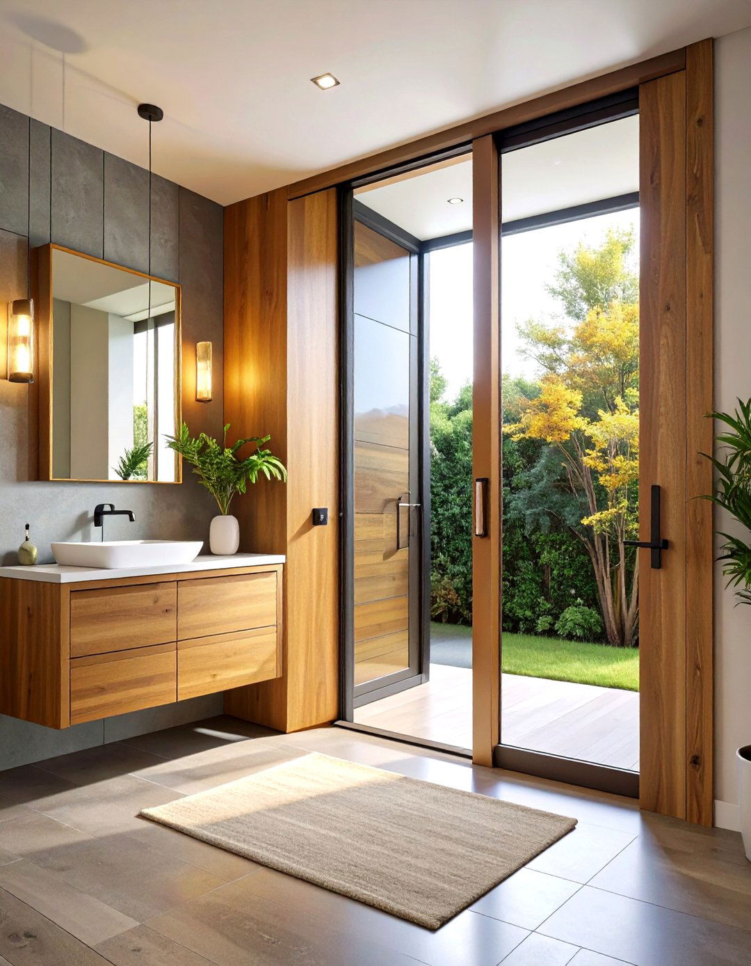 Use Pocket Doors - 20 Small Powder Room Ideas