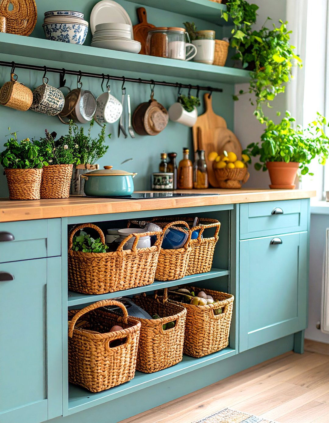 Use Pull Out Baskets and Drawer Organizers - 20 Small Kitchen Ideas on a Budget