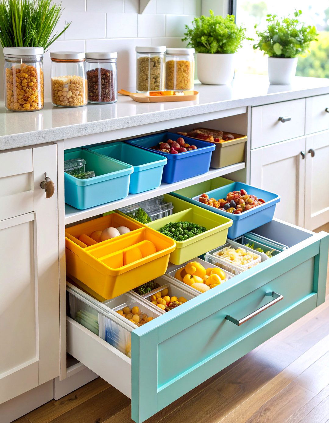 Use Pull Out Drawers - 20 Tupperware Organization Ideas