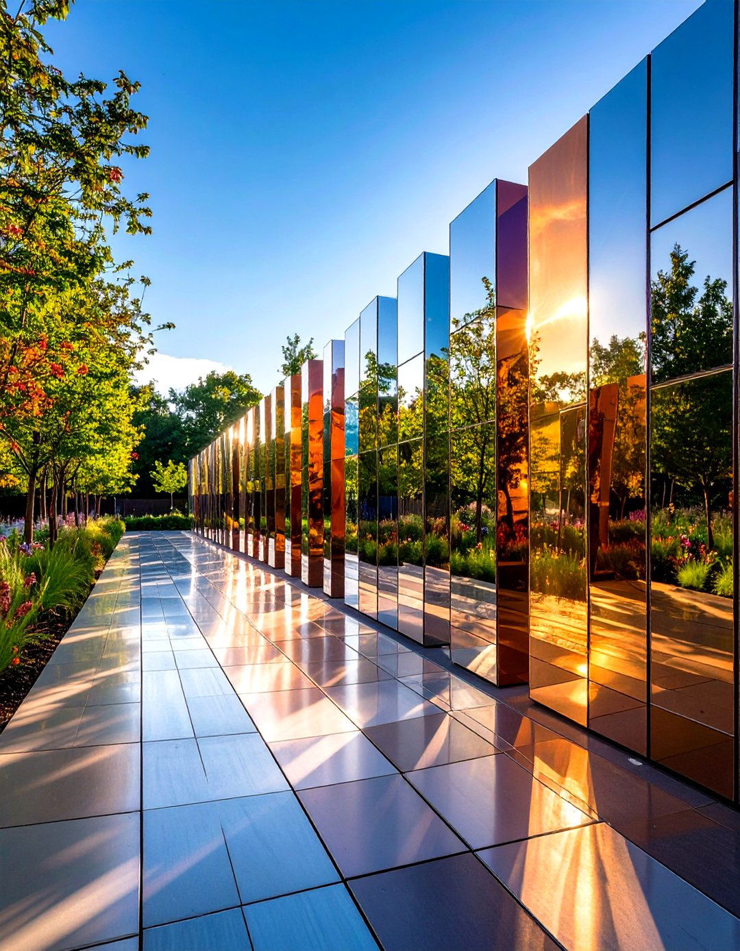 Use Reflective and Mirrored Surfaces - 20 Sensory Garden Ideas