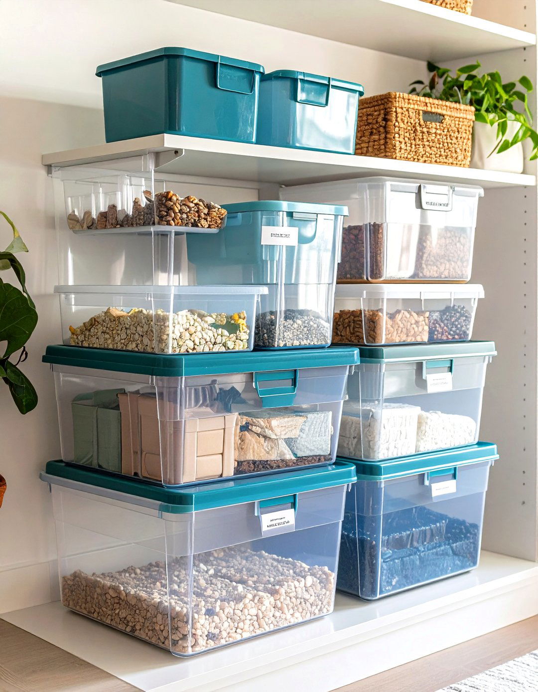 Use Simple Functional Storage Containers - 20 Small Closet Storage Ideas