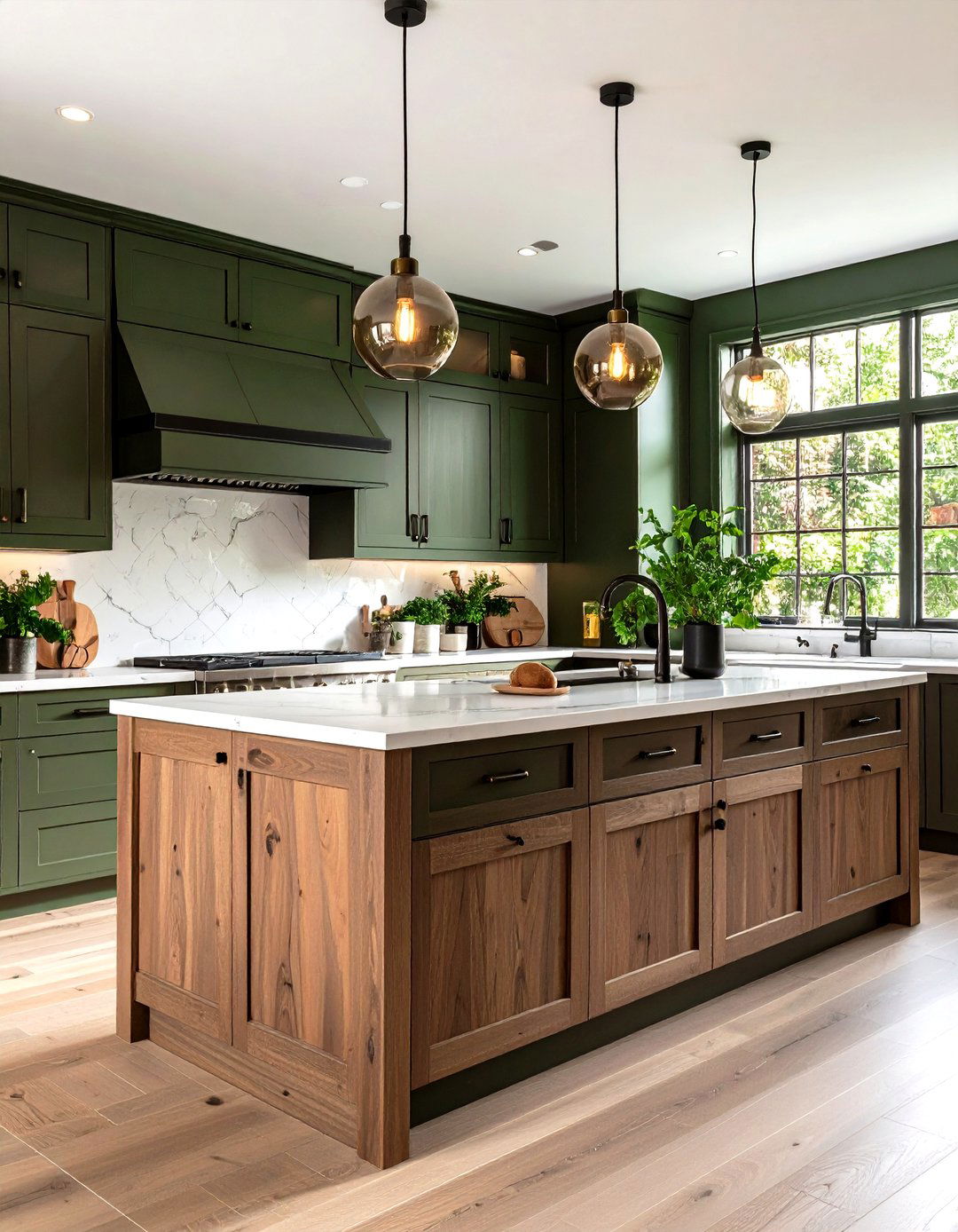 Use Strategic Color Schemes to Amplify Depth - 20 Dark Wood Kitchen Cabinets