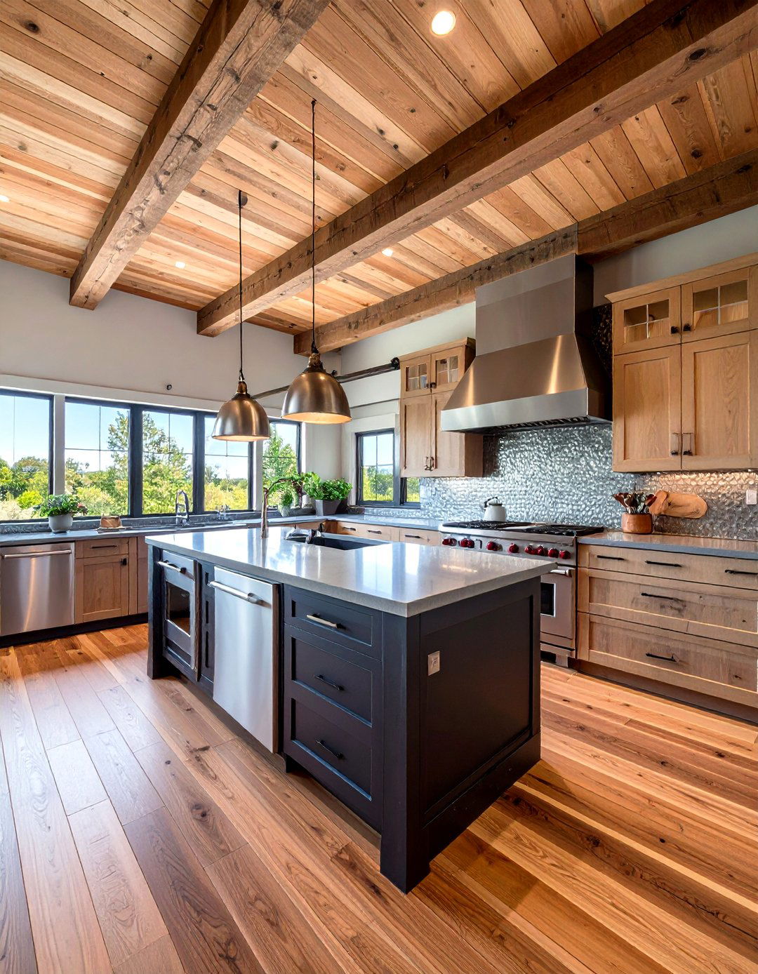 Use Unique Materials - 20 Split Level Kitchen Design Ideas