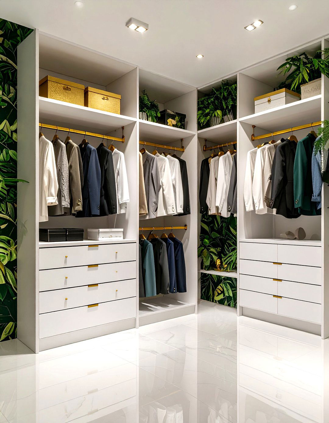 Use a Color Accent Wall or Wallpaper - 20 Walk in Closet Ideas