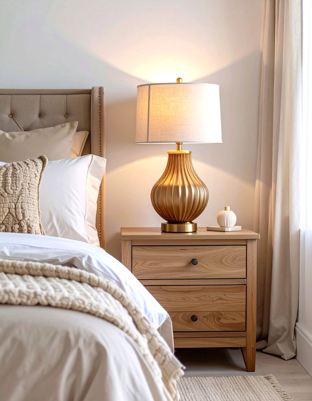 Use a Tall Lamp to Balance Heights - 20 Dresser Decor Ideas