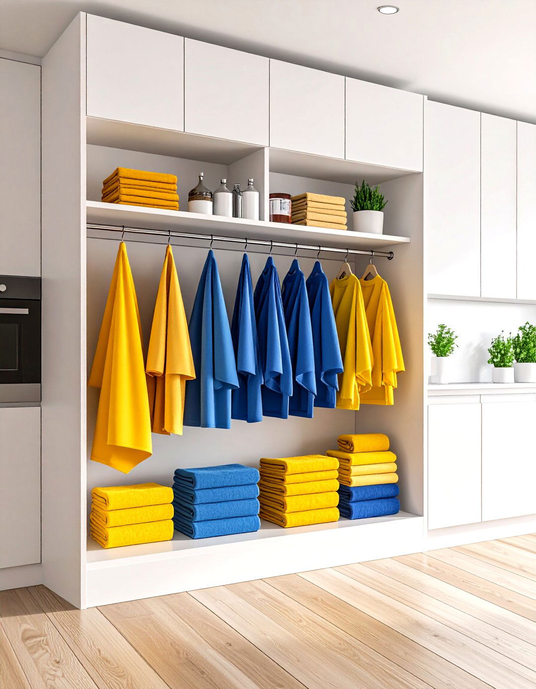 Use of Vertical Hanging Rails - 20 Small Utility Room Ideas