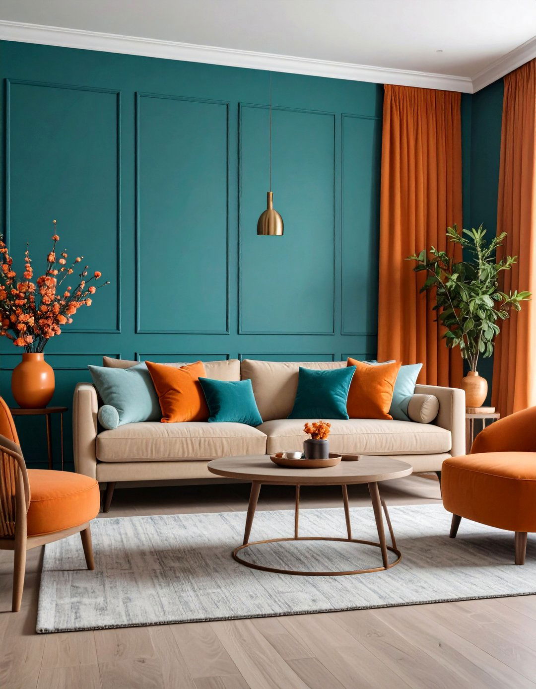 Using Orange as an Accent - 20 Teal and Orange Color Scheme for Your Rooms