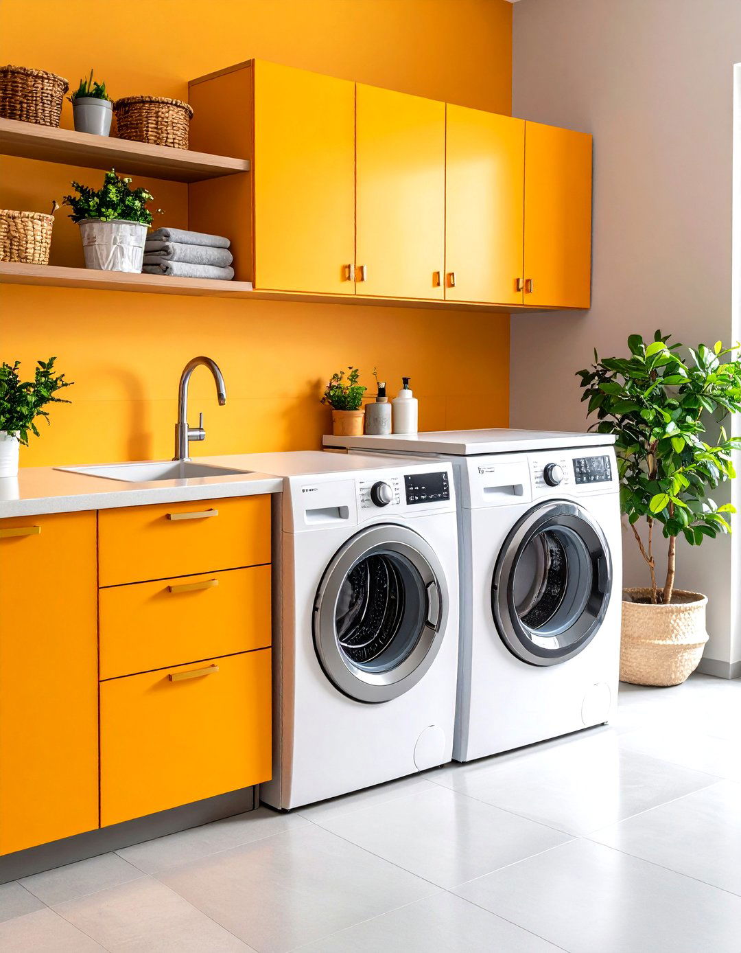 Utility Sink for Hand Washing - 20 Stackable Laundry Room Ideas
