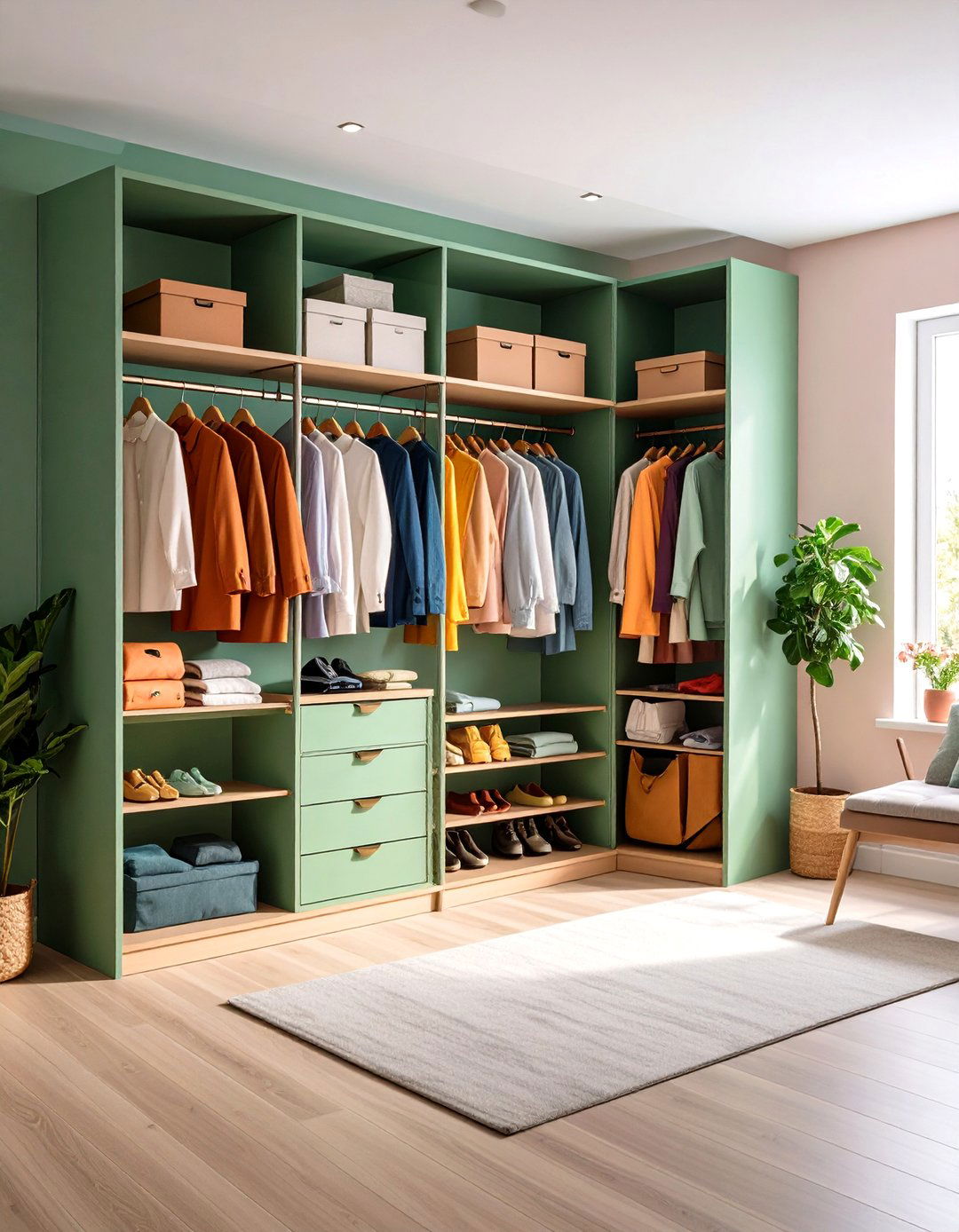 Utilize Corner Spaces - 20 Small Dressing Room Ideas