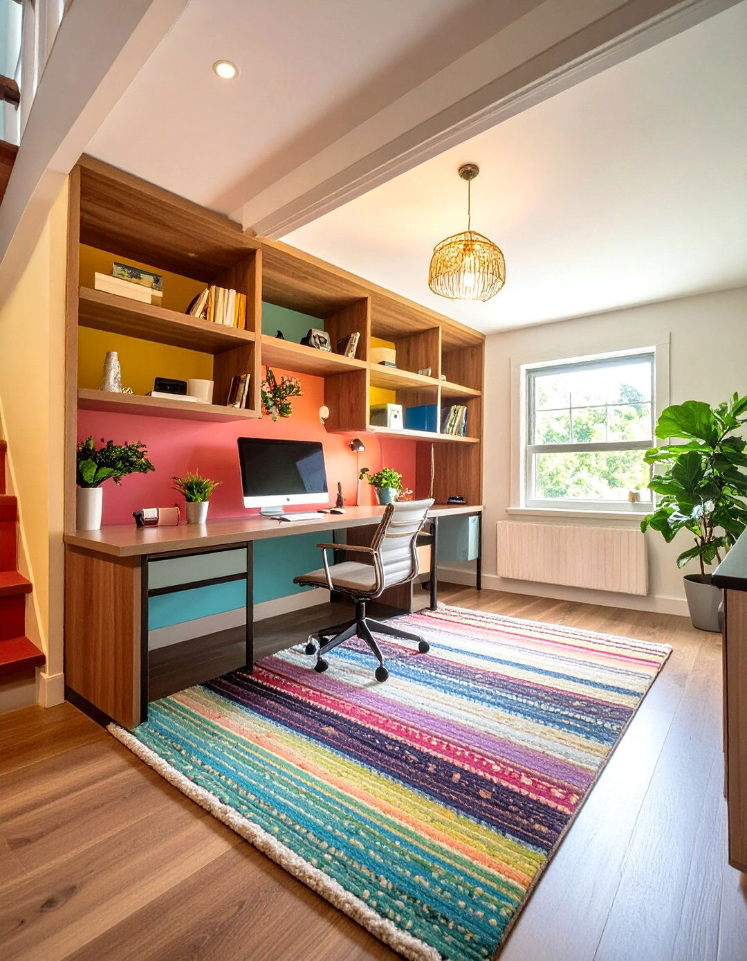Utilize Landing Spaces under Staircases - 20 Small Home Office Ideas