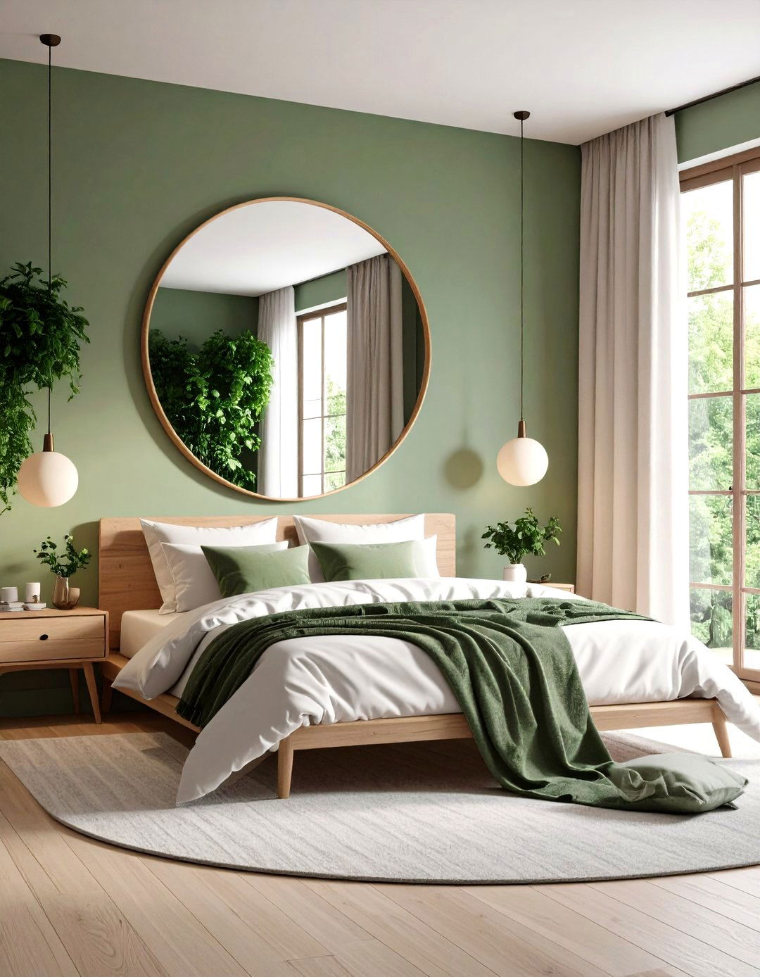 Utilize Mirrors to Enhance Light - 20 Scandinavian Bedroom Ideas