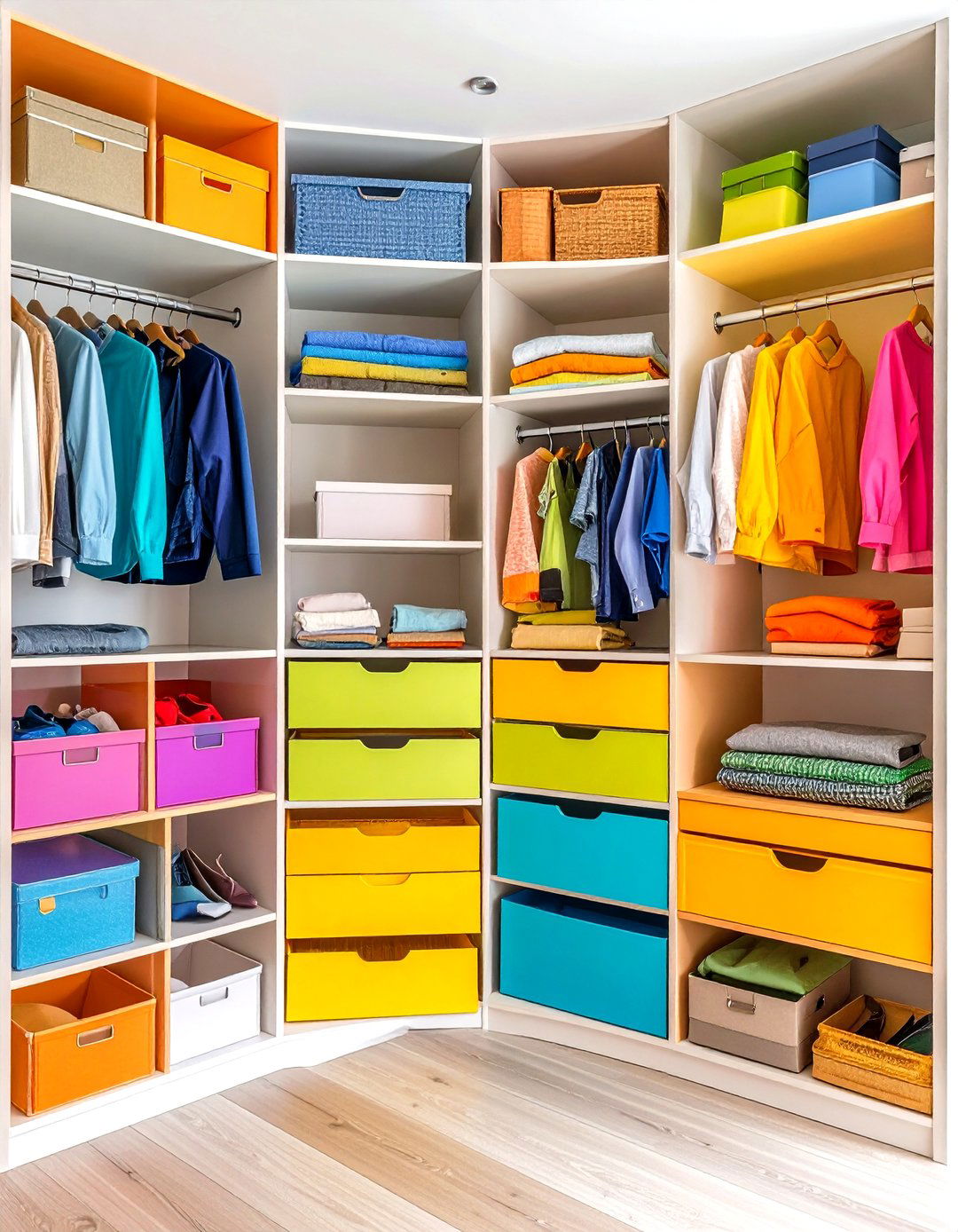 Utilize Modular Cube Storage - 20 Walk in Closet Ideas