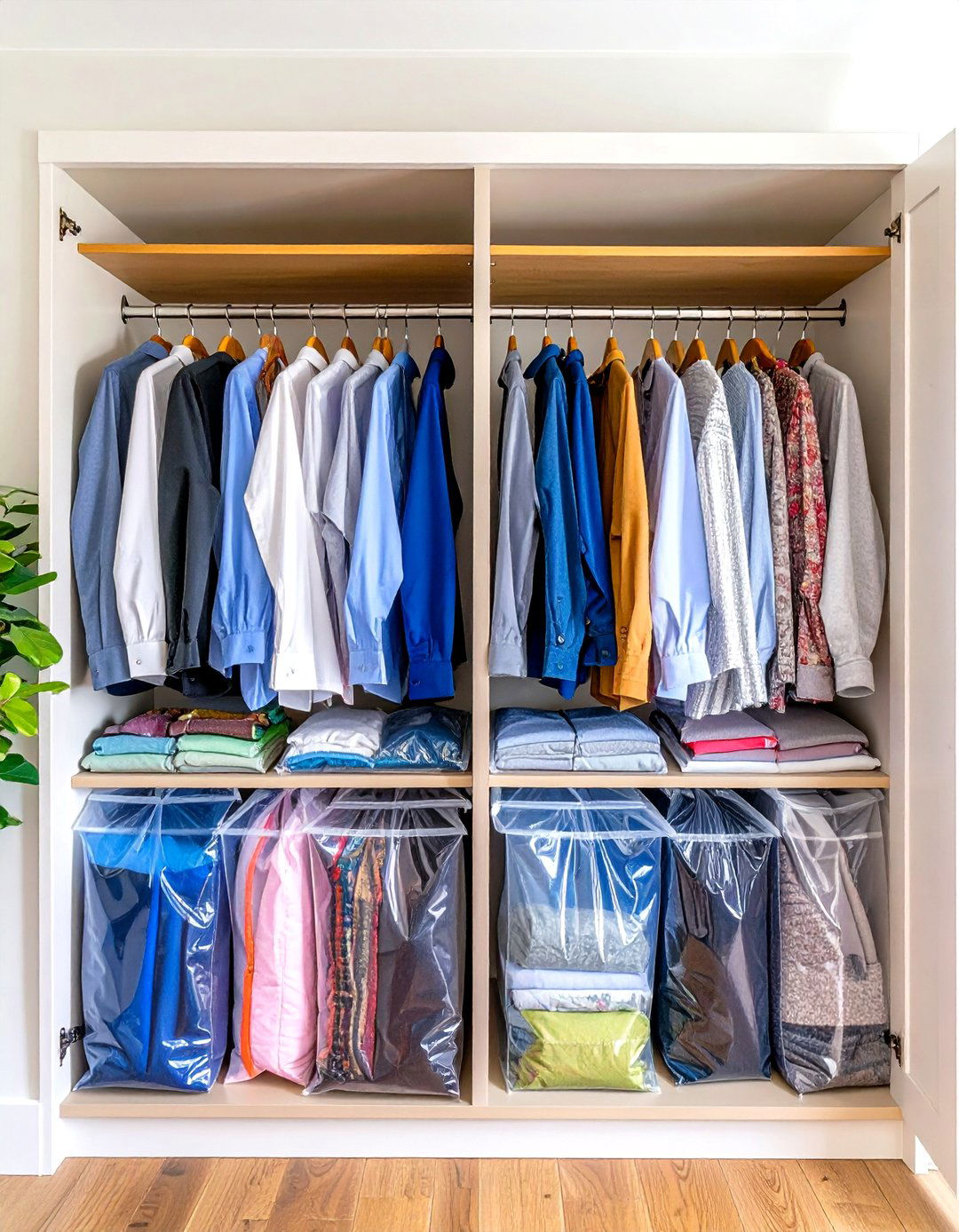 Vacuum Sealed Clothes Storage for Seasonal Rotation - 20 Clothes Storage Ideas