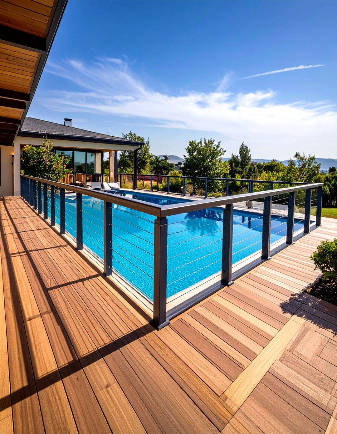 Variable Height Railings for Sun and Shade - 20 Pool Deck Railing Ideas