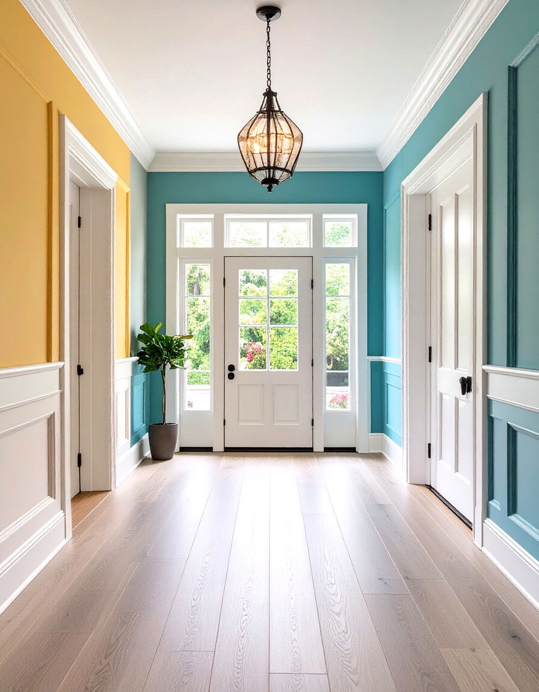 Varied Height Custom Wainscoting - 20 Wainscoting Entryway Ideas