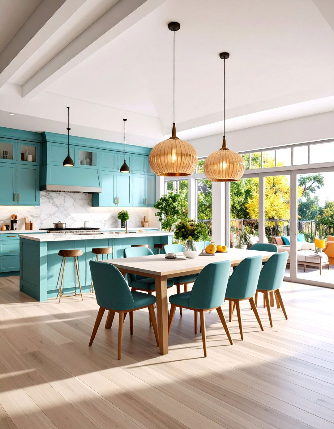 Vaulted Ceiling Extended to Dining Area - 20 Vaulted Ceiling Kitchen Ideas